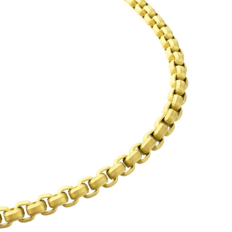 4mm Matte Finish 18Kt Gold IP