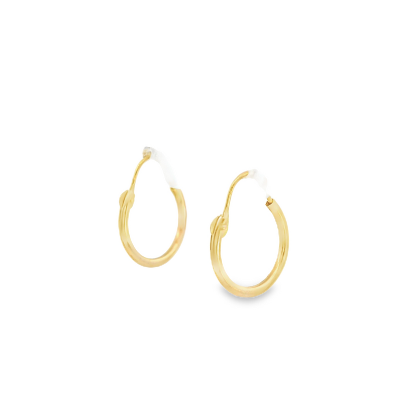 14K YG Hoop Earrings