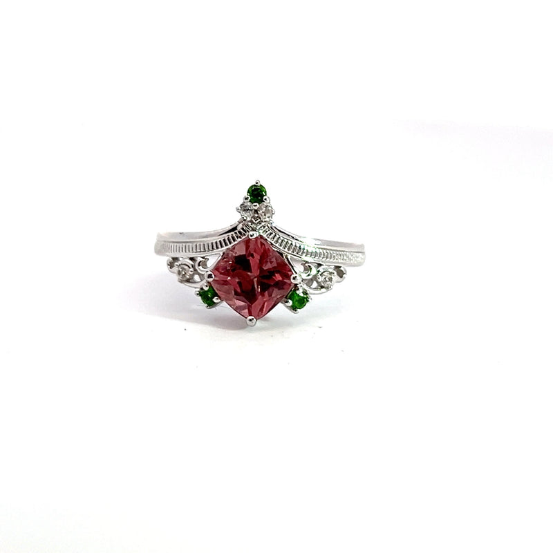 Sterling Silver Pink Tourmaline Ring