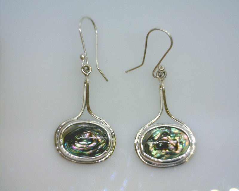 STERLING SILVER ABALONE EARRIN