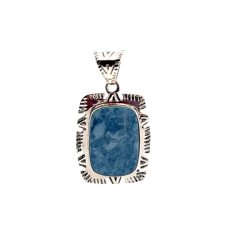 Sterling Silver Blue Opal Pendant