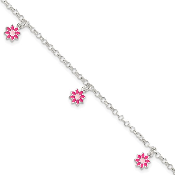 Silcer Kids Pink Flower Bracelet