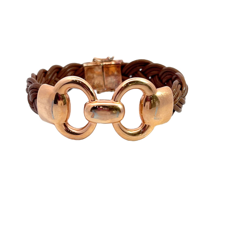 Bronze Milor Brown Braided Bracelet