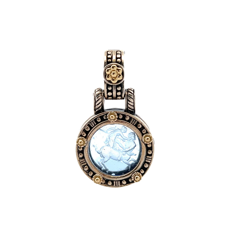 Flli Menegatti Sterling Silver & 18K YG Venetian Glass Pendant