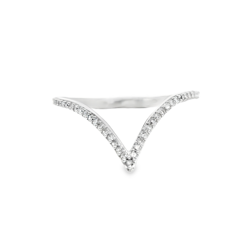 10K WG Chevron Diamond Band