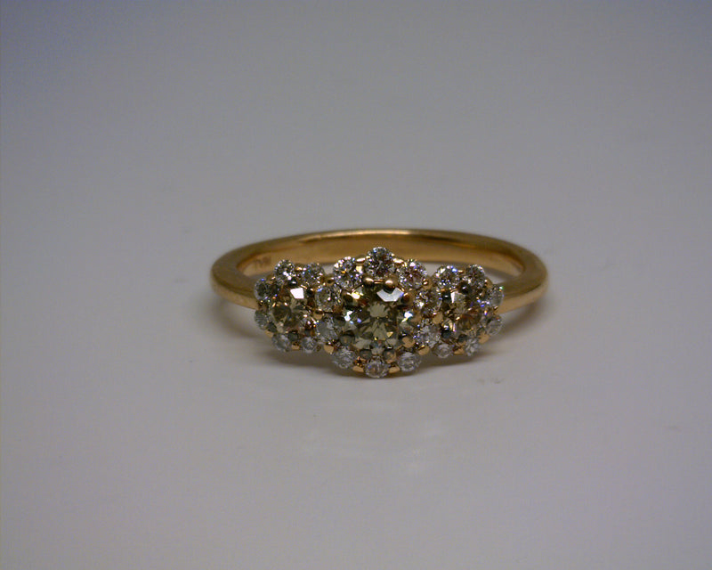 14K RG DIAMOND RING