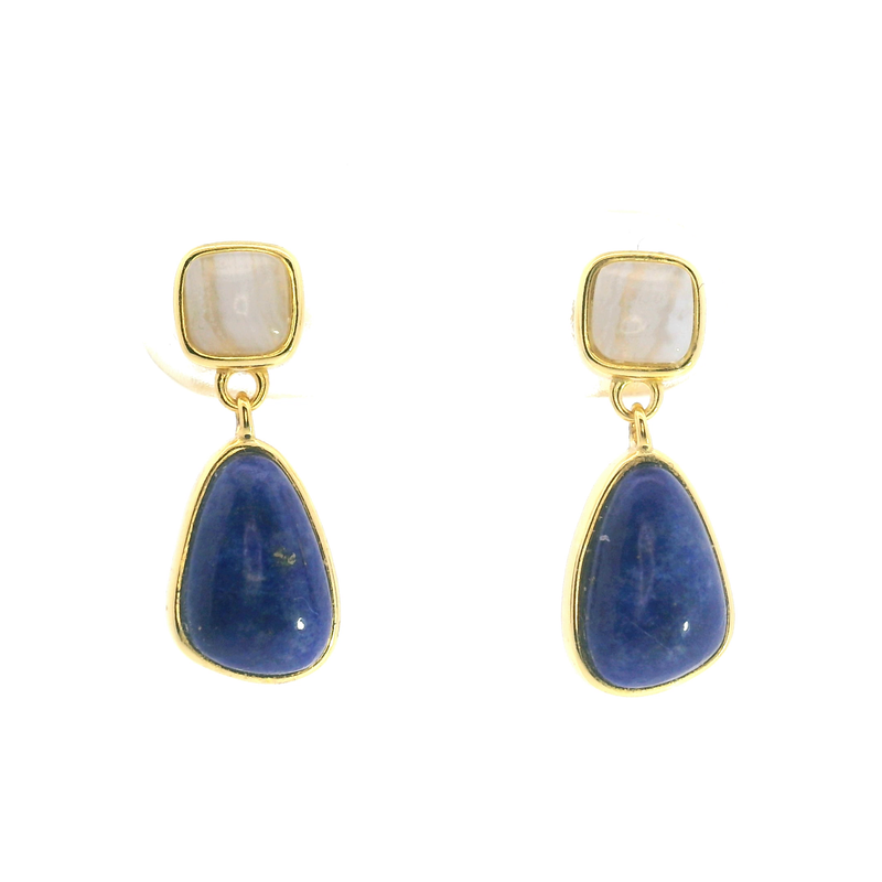Gold Plated Gemstone Earrings