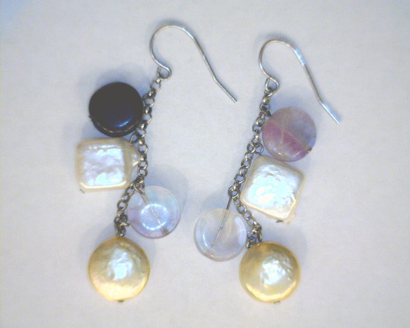SS GEMSTONE EARRINGS