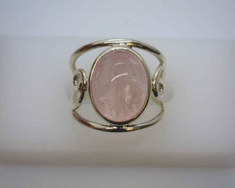 STERLING SILVER ROSE QUARTZ RI