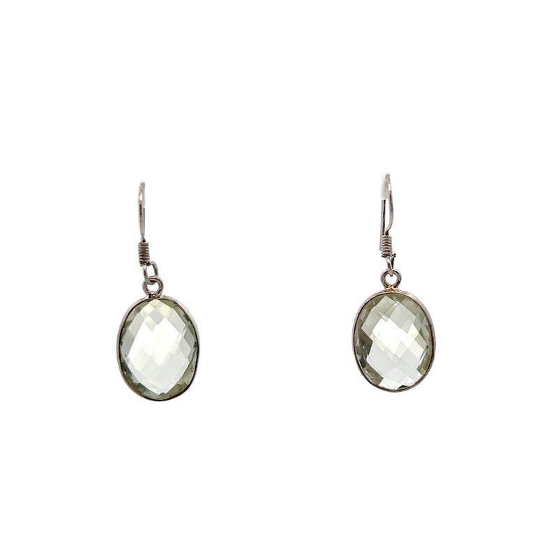 Sterling Silver Prasiolite Earrings