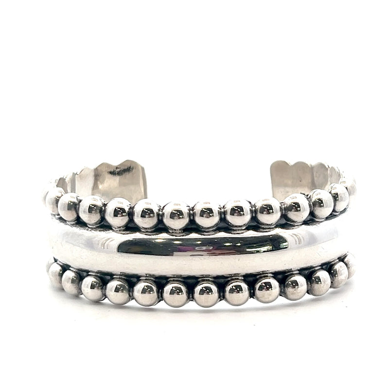 Sterling Silver Wide Cuff Bracelet