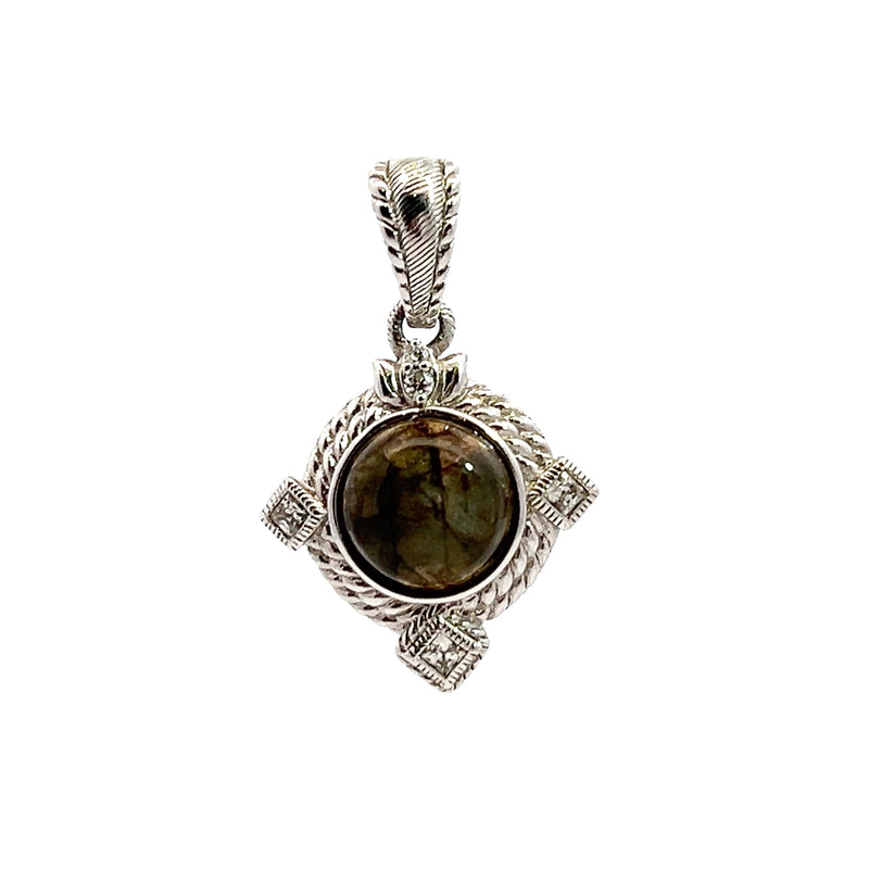 Judith Ripka Sterling Silver Labradorite Pendant