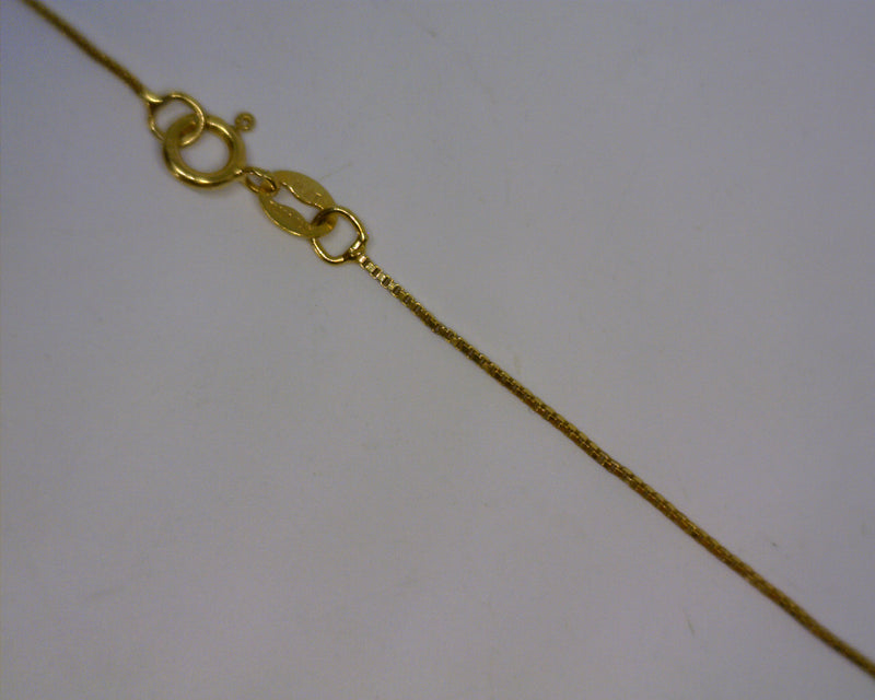 14K YG BOX CHAIN 1.0 GRAM 16