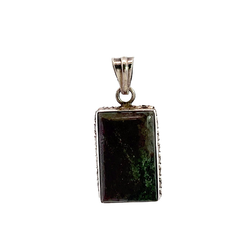 Sterling Silver Ruby in Zoisite Pendant