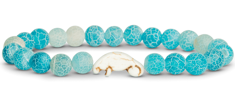 Manatee Tracking Bracelet in Aqua Blue