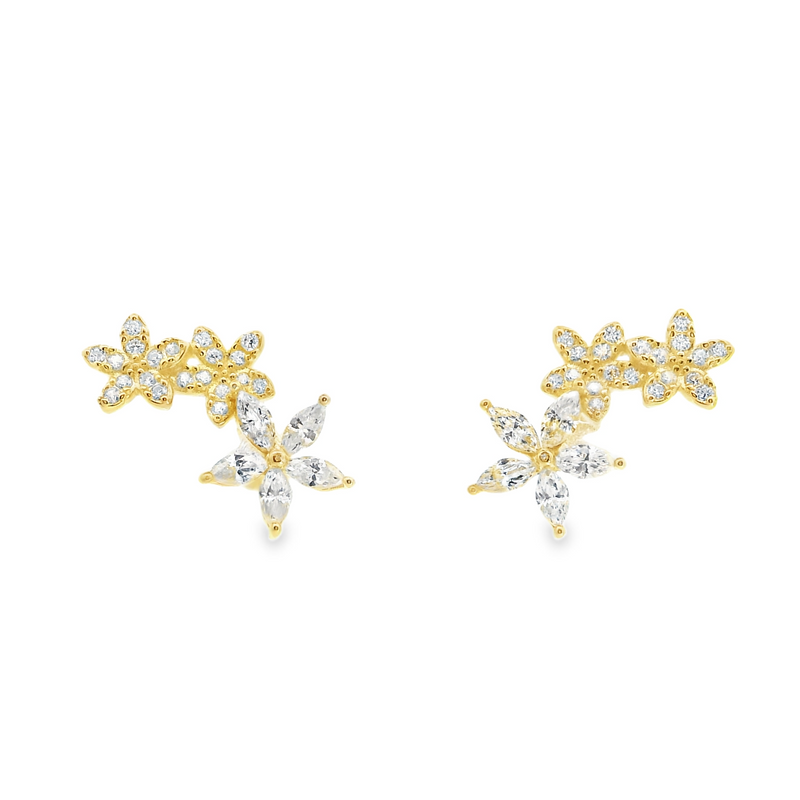Gold Plated Flower Studs