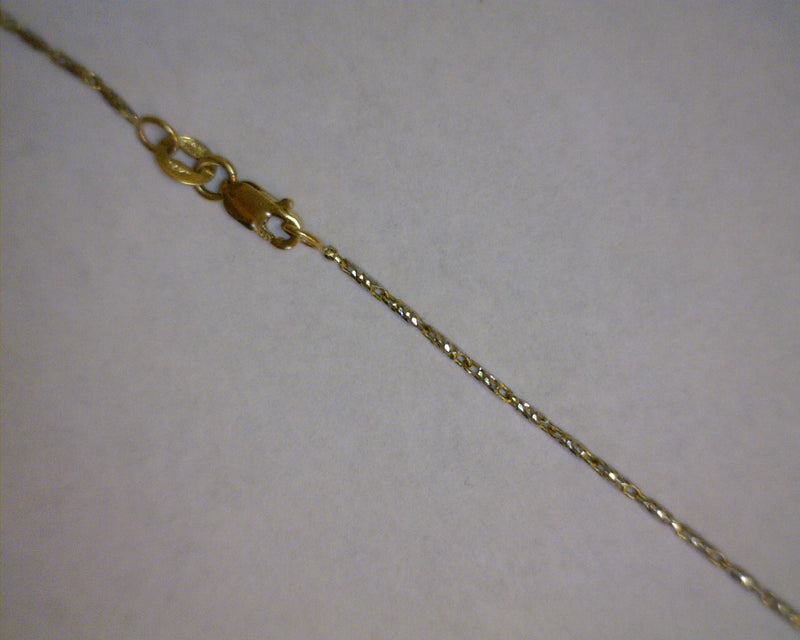 14K TT DIAMOND CUT LINK CHAIN