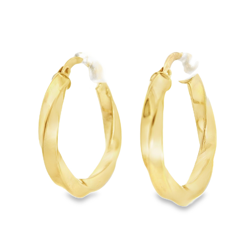 14K YG Hoop Earings