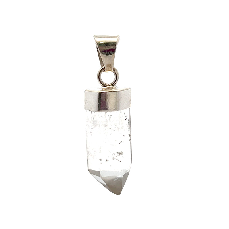 Sterling Silver Quartz Crystal Pendant