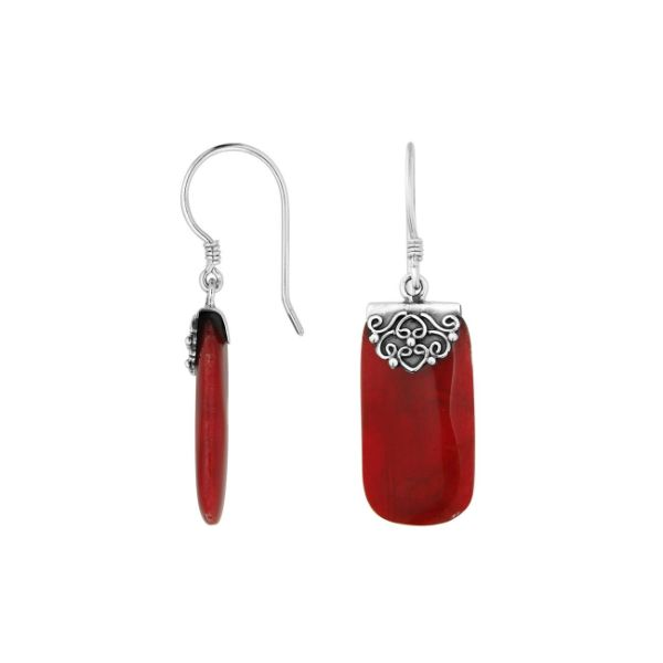 Sterling Silver Earring With Coral