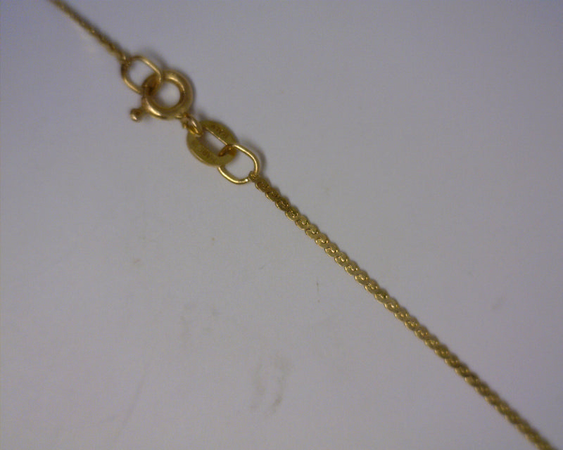 14K YG SERPENTINE CHAIN 28