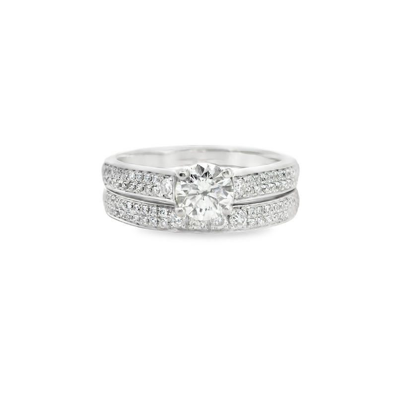 14K WG DIAMOND ENGAGEMENT RING SET