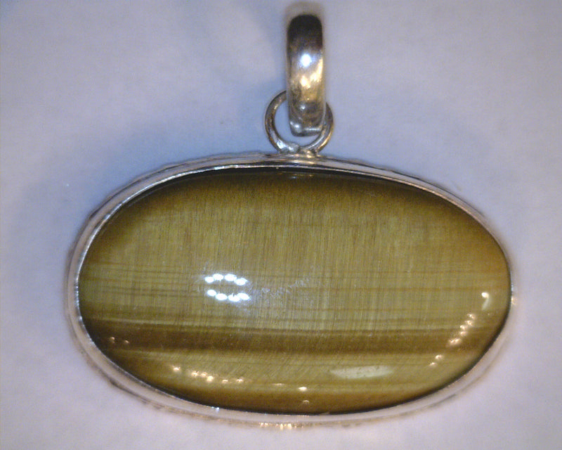 STERLING SILVER TIGER EYE PEND