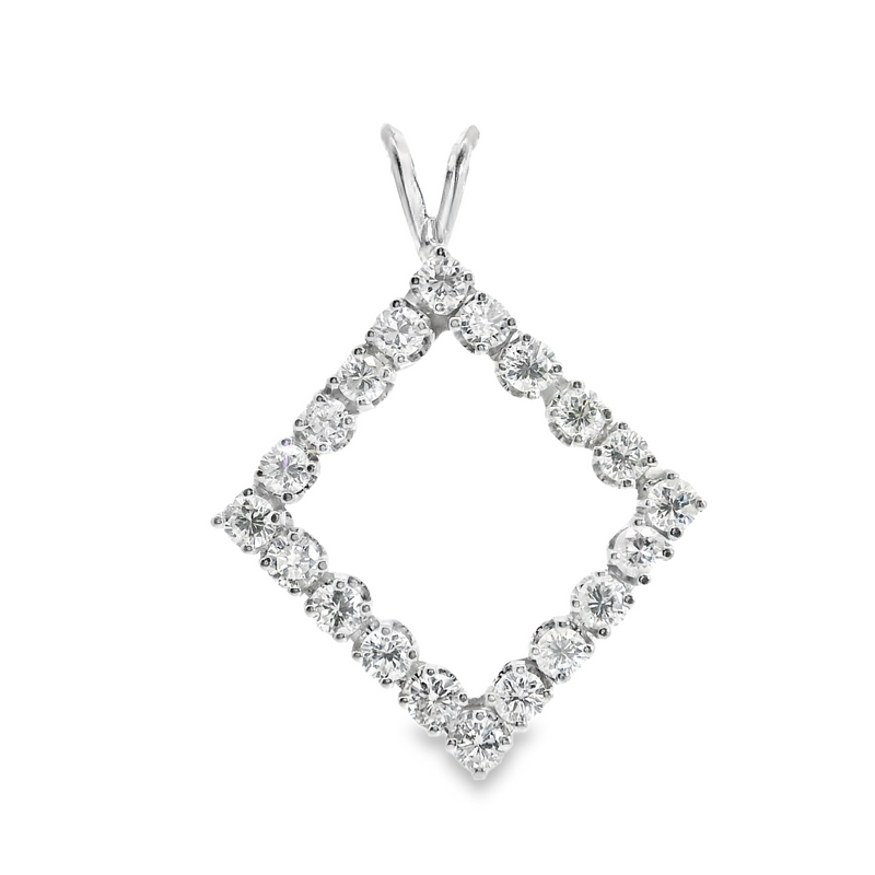 14K WG Diamond Pendant 1.00 CT TW