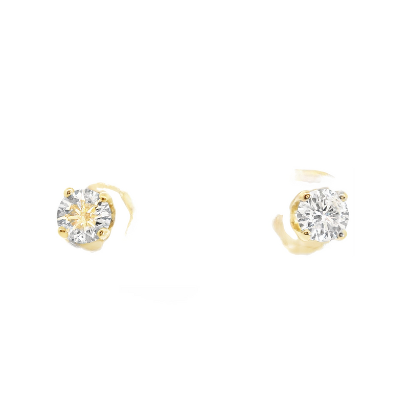 14K YG Diamond Stud Earrings 0.45 CT TW