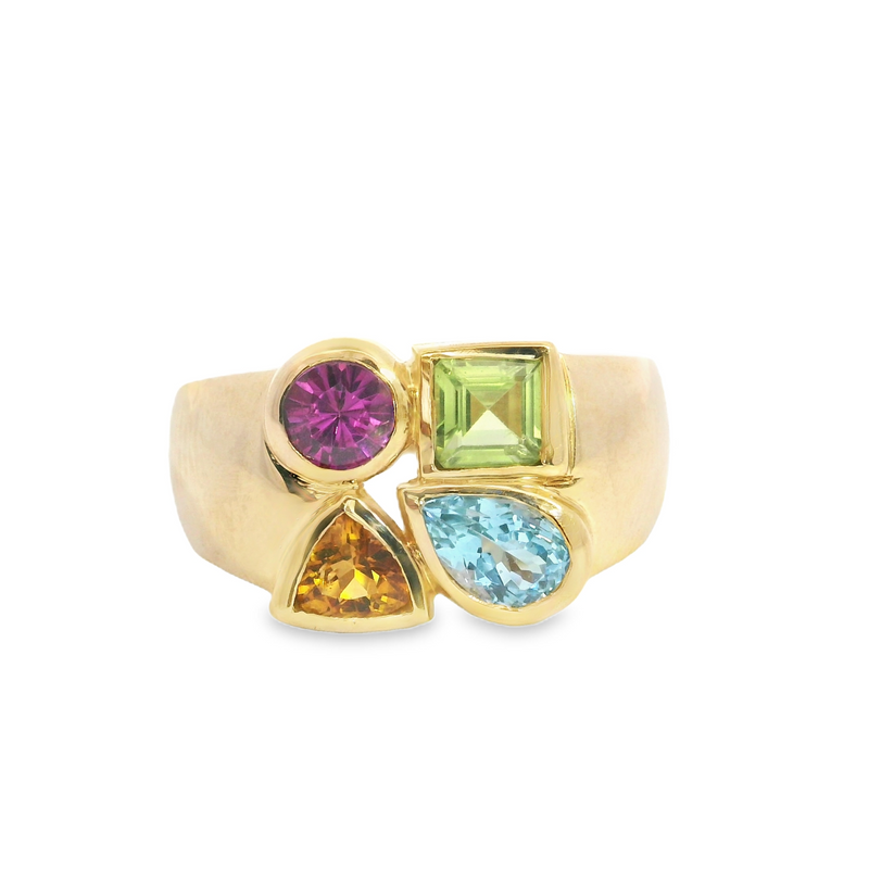 14K YG Semi Precious Stone Ring