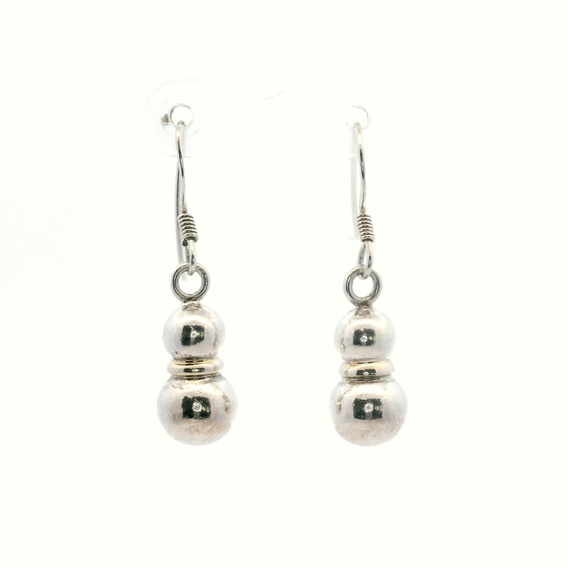 Sterling Silver Bead Dangle Earrings