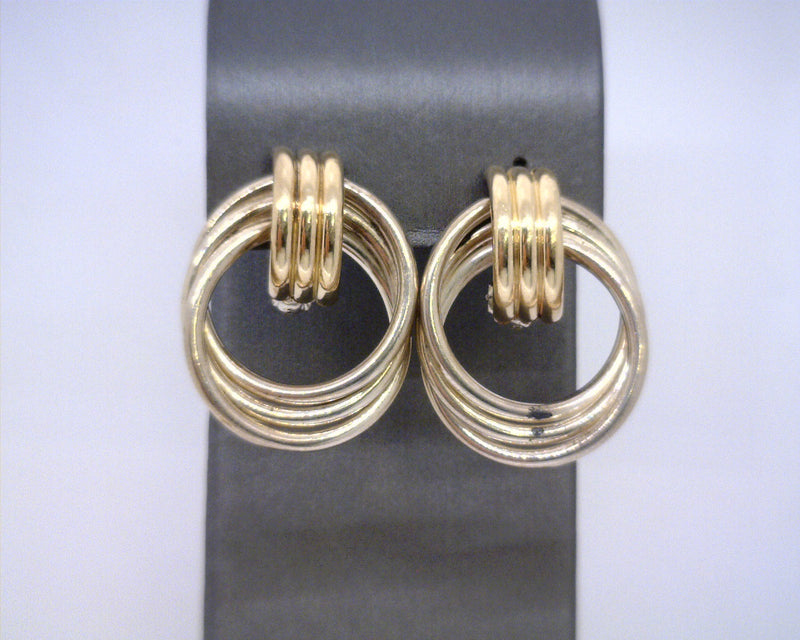 Sterling Silver & Gold Plated Clip On Earrings