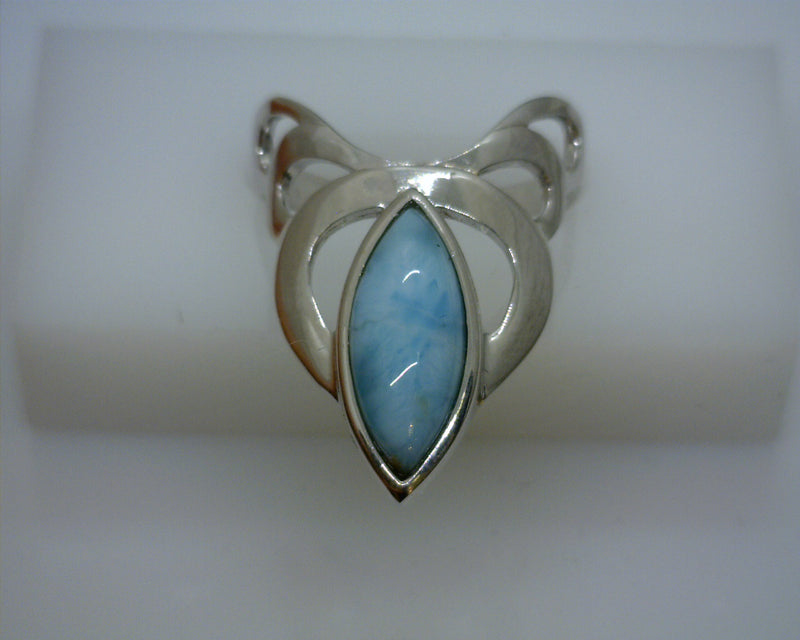 STERLING SILVER LARIMAR RING S
