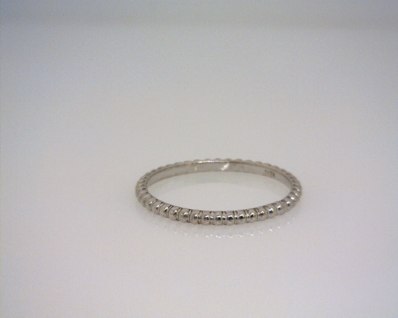 14K WG Beaded Band