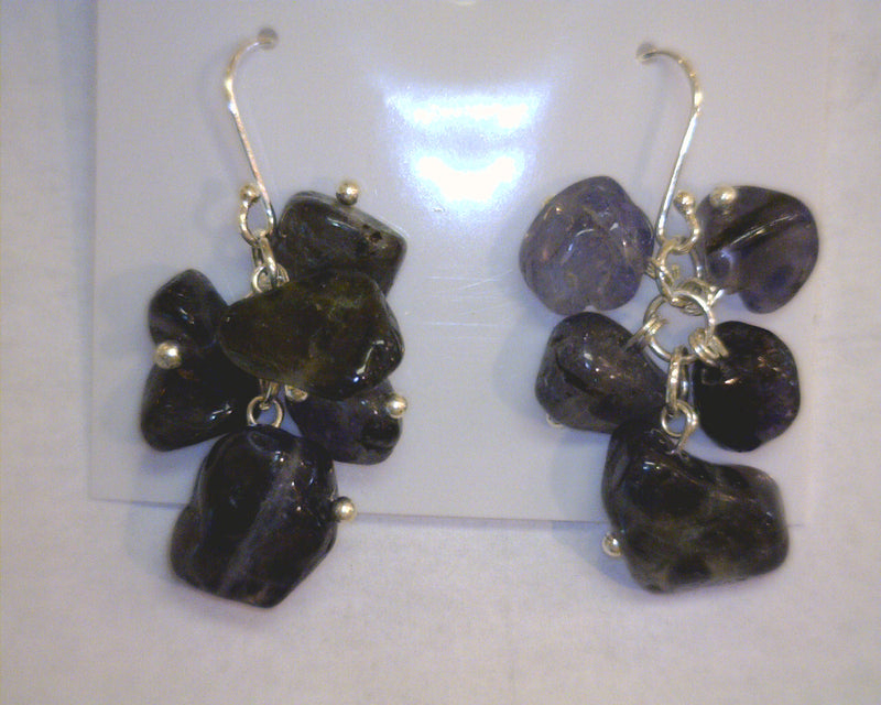 SS GEMSTONE EARRINGS