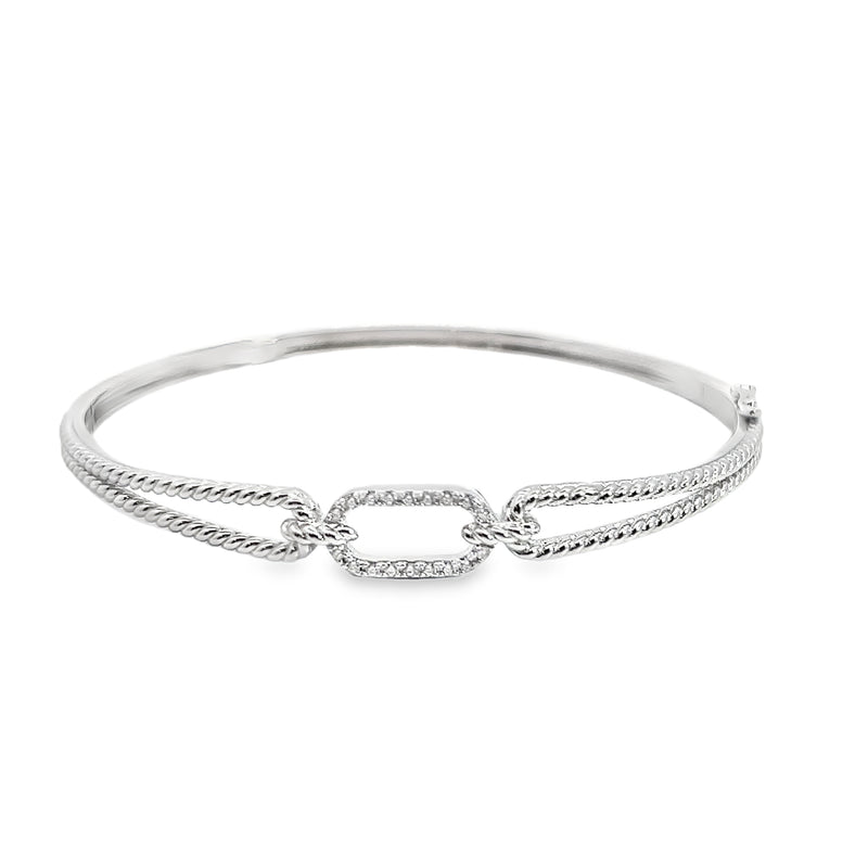 Silver & CZ Bangle
