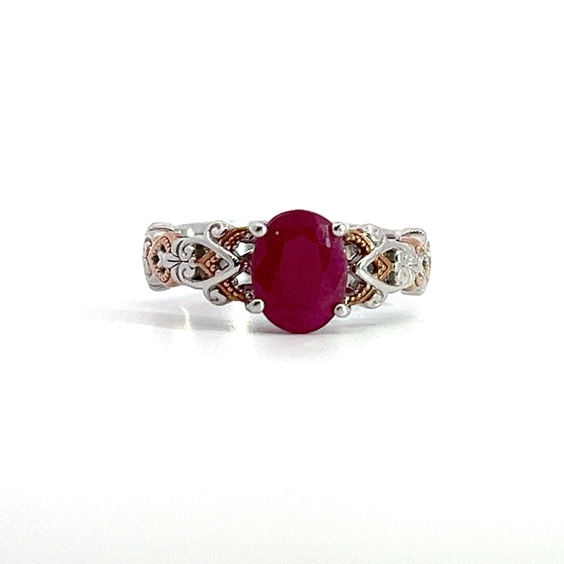 Sterling Silver Ruby Ring
