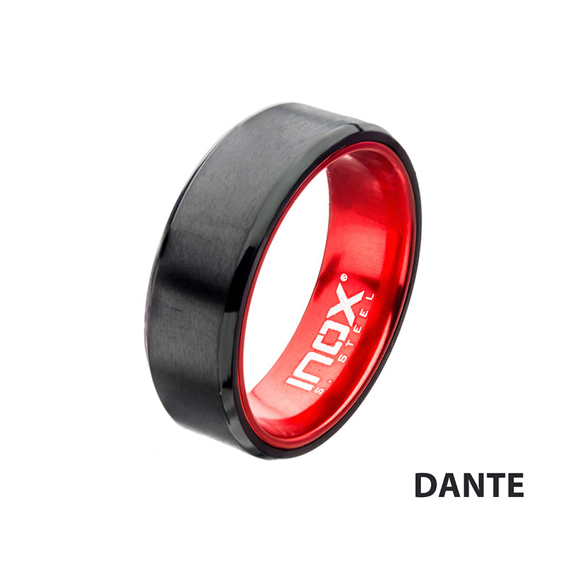 Red, Steel, Black IP Aluminum Flat Ring