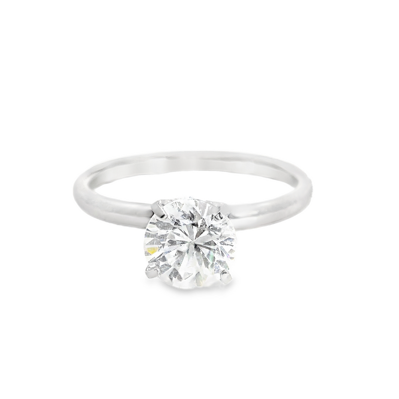 Sterling Silver CZ Solitaire Ring Size 7