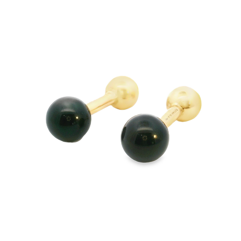Tiffany & Co. 14K YG Black Onyx Cufflinks