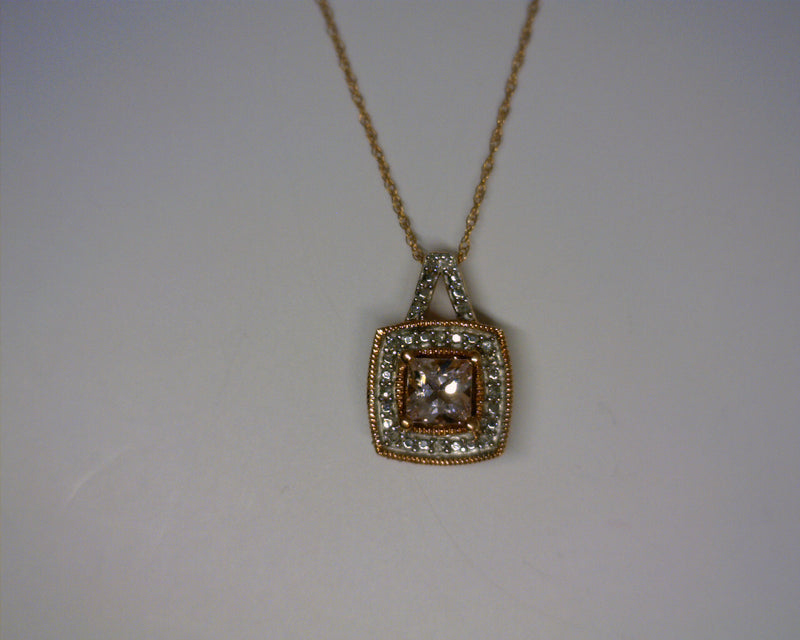 10K ROSE GOLD MORGANITE & DIAM