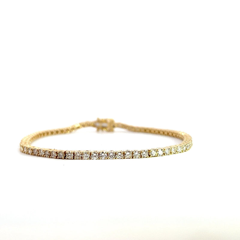 14K YG Diamond Tennis Bracelet