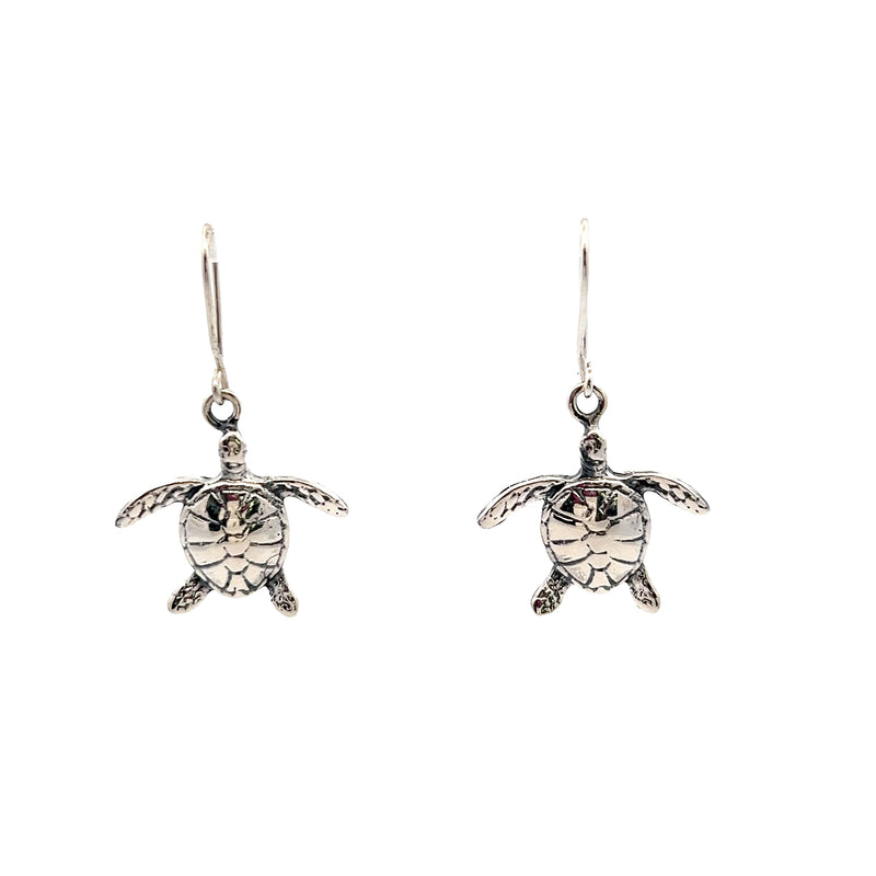 Sterling Silver Sea Turtle Earrings