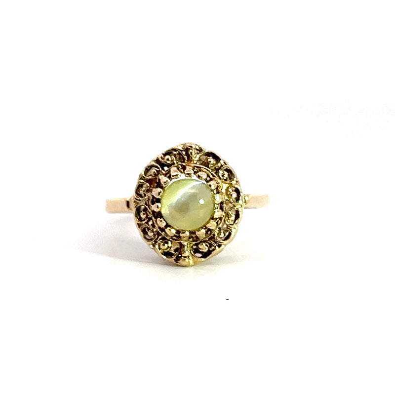 14K YG Catseye Chrysoberyl Ring