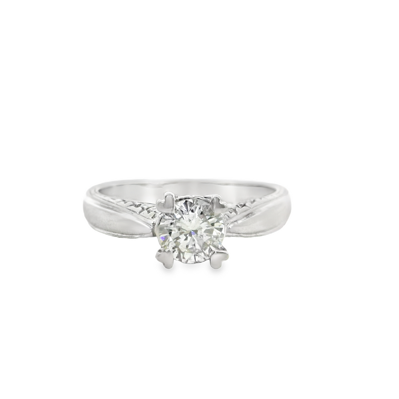 14K WG FILIGREE SOLITAIRE SETTING