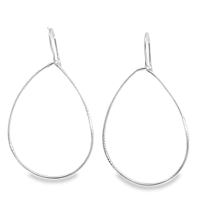 Sterling Silver Teardrop Dangle Earrings