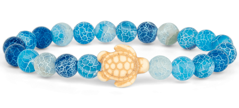 Turtle Bracelet Aqua Blue