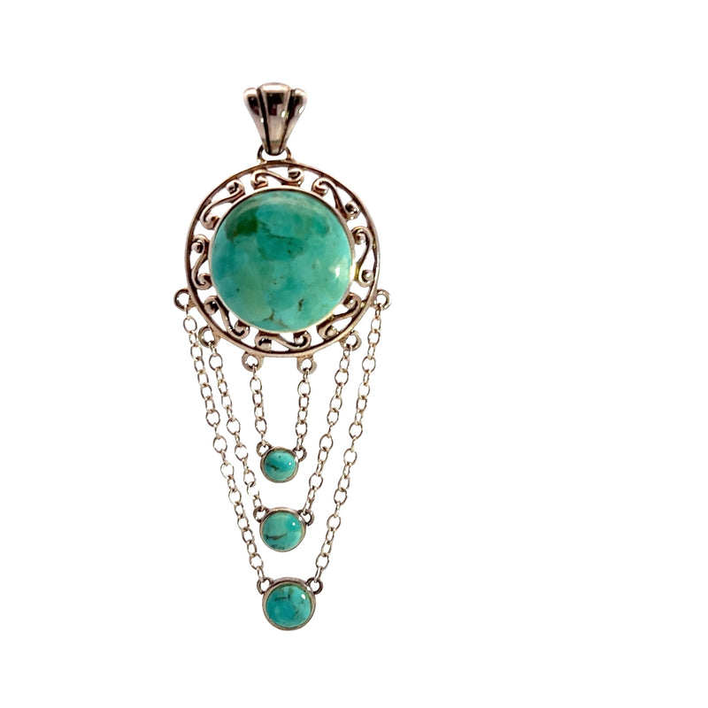 Sterling Silver Turquoise Pendant