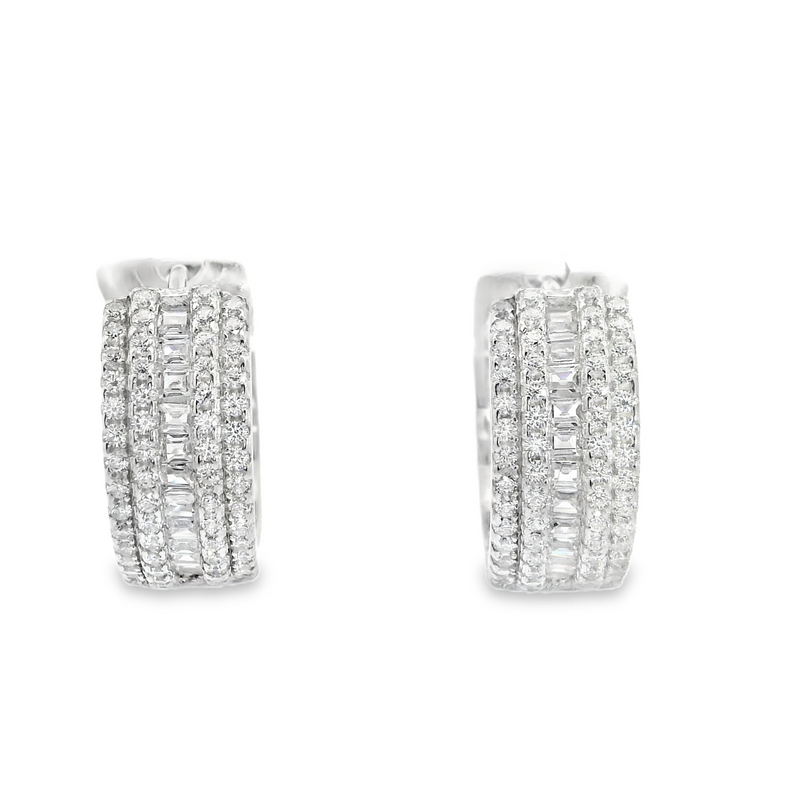 Sterling Silver CZ Hoops