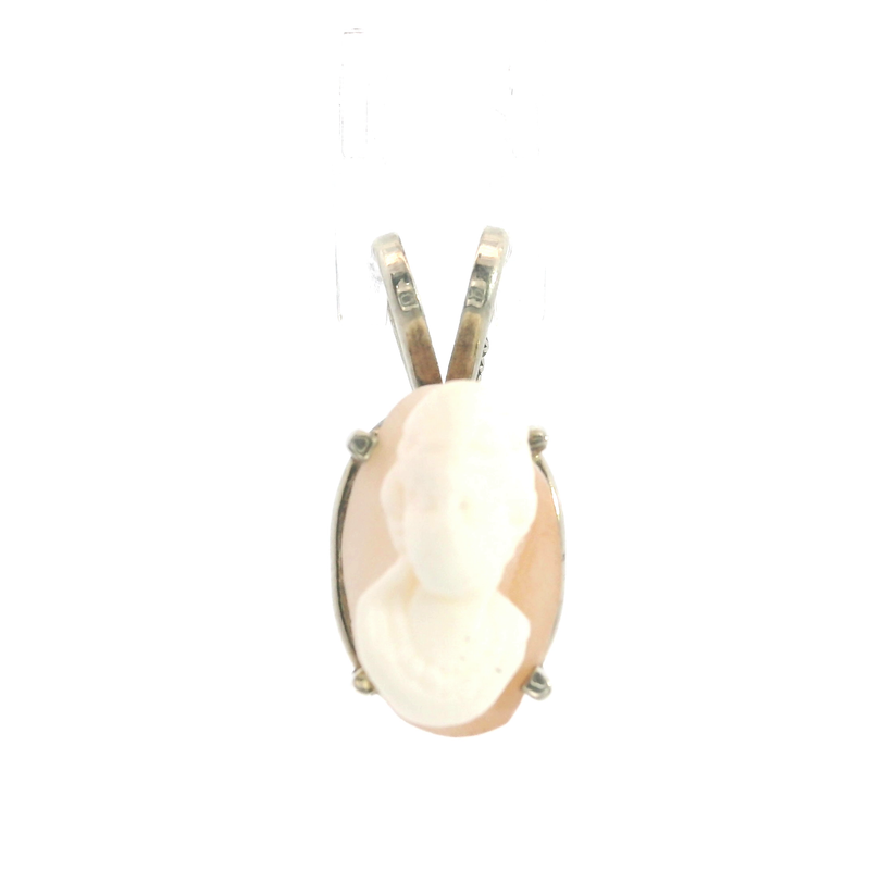 14K WG Cameo Pendant